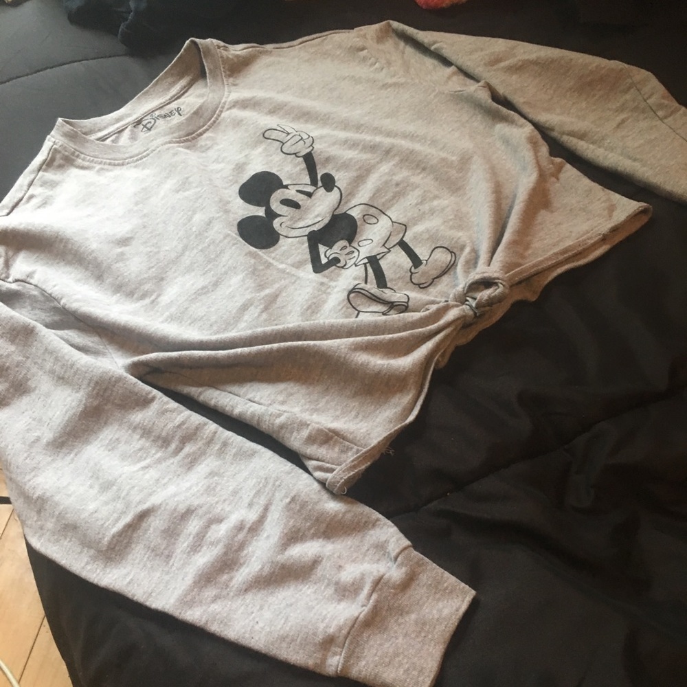 Disney Mickey Mouse Long-Sleeve Crop Top